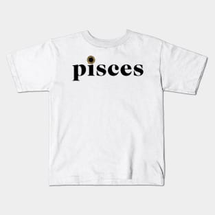 Pisces Sunflower Zodiac Kids T-Shirt